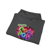 Soda Pop Heart Hoodie - Retro Unisex Sweatshirt for Fun Gatherings, Cozy Nights, Music Festivals, Unique Gifts & Casual Wear