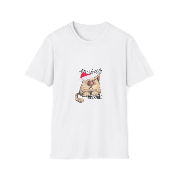 Christmas cat Unisex Softstyle T-Shirt