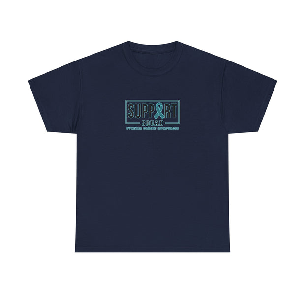 Ovarian Cancer Support Squad Unisex Heavy Cotton Tee