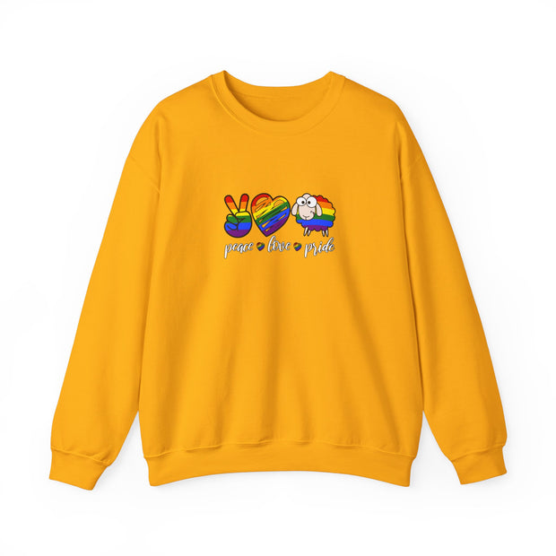 Peace Love Pride Unisex Heavy Blend™ Crewneck Sweatshirt