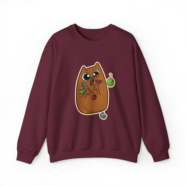 Christmas cat Unisex Heavy Blend™ Crewneck Sweatshirt