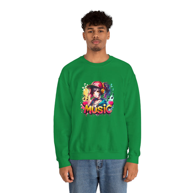 Graffiti Anime Girls Unisex Heavy Blend™ Crewneck Sweatshirt