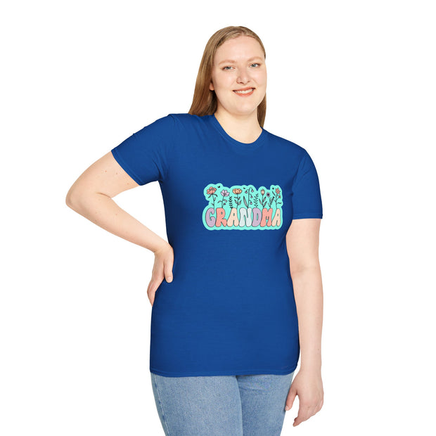 Grandma Flowers Unisex Softstyle T-Shirt