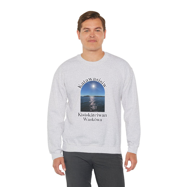 Cree Saskatchewan Skies Unisex Heavy Blend™ Crewneck Sweatshirt