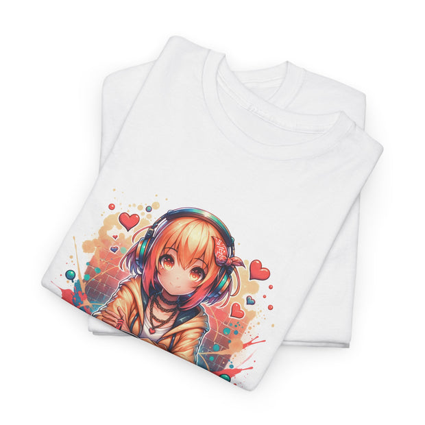 Graffiti Anime Girl Unisex Heavy Cotton Tee
