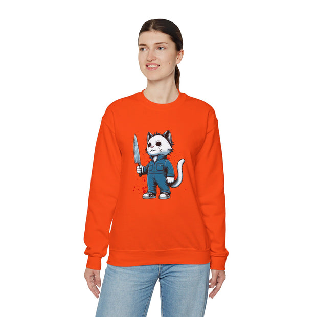 Horror Movie Cats Unisex Heavy Blend™ Crewneck Sweatshirt