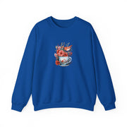 Tea Cup Flowers & Birds Unisex Heavy Blend™ Crewneck Sweatshirt