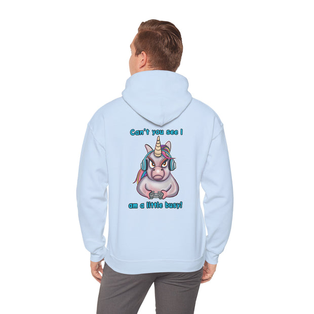 Busy Gaming Unicorn Unisex Heavy Blend™ Hooded Sweatshirt