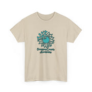 Ovarian Cancer Sunflower Unisex Heavy Cotton Tee