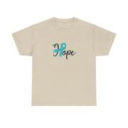 Ovarian Cancer Hope Unisex Heavy Cotton Tee
