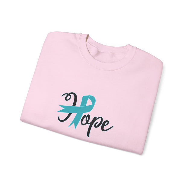 Ovarian Cancer Hope Unisex Heavy Blend™ Crewneck Sweatshirt