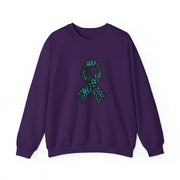 Ovarian Cancer Ribbon Unisex Heavy Blend™ Crewneck Sweatshirt