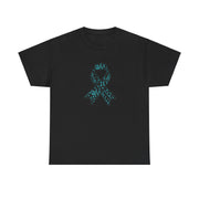 Ovarian Cancer Ribbon Unisex Heavy Cotton Tee