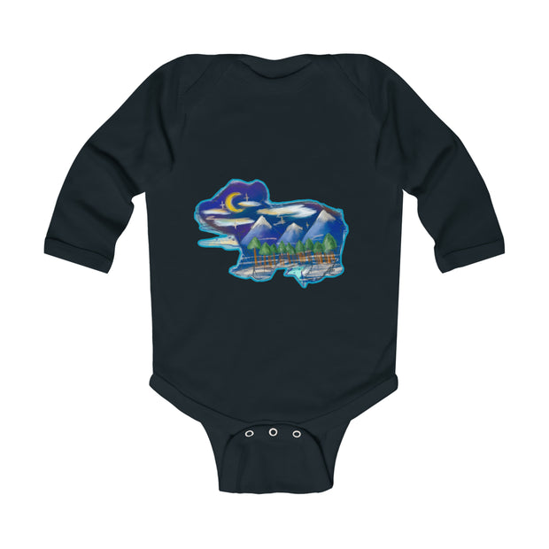 Nighttime bear Infant Long Sleeve Bodysuit