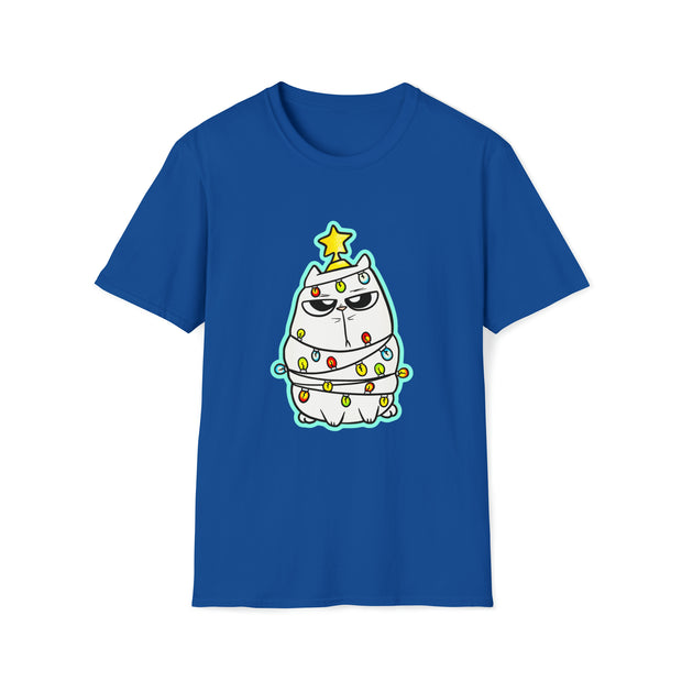Christmas cat Unisex Softstyle T-Shirt