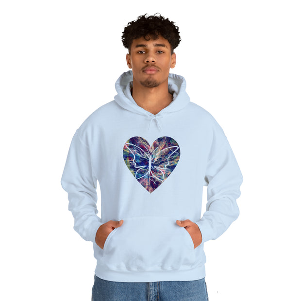 Heart Butterfly Unisex Heavy Blend™ Hooded Sweatshirt