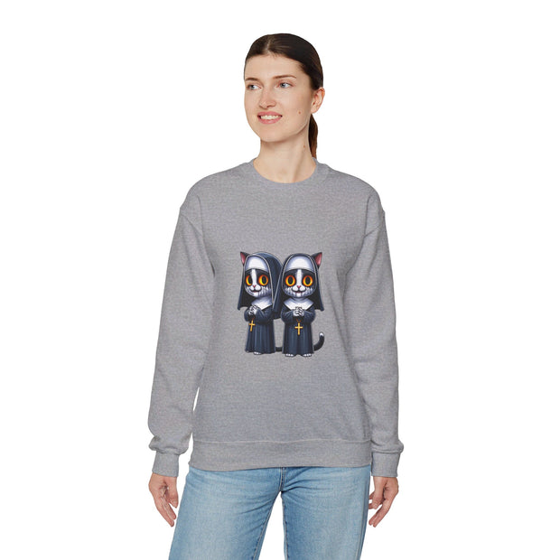 Horror Movie Cats Unisex Heavy Blend™ Crewneck Sweatshirt