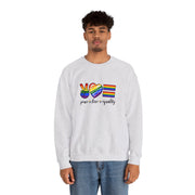 Peace Love Equality Unisex Heavy Blend™ Crewneck Sweatshirt