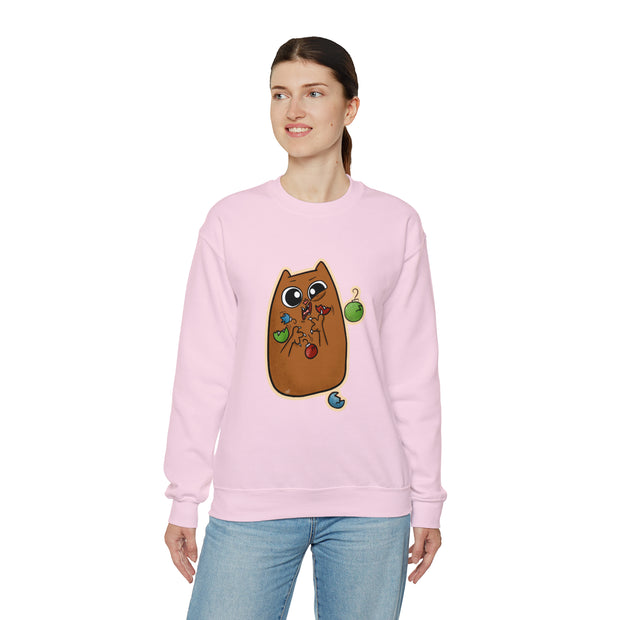 Christmas cat Unisex Heavy Blend™ Crewneck Sweatshirt