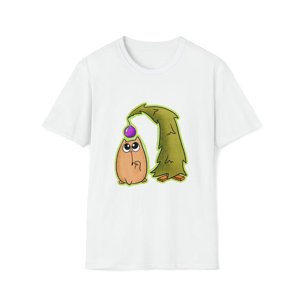Christmas cat Unisex Softstyle T-Shirt