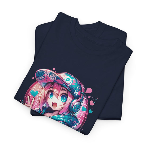 Graffiti Anime Girls Unisex Heavy Cotton Tee