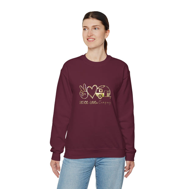 Peace Love Camping Unisex Heavy Blend™ Crewneck Sweatshirt