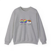 Peace Love Pride Unisex Heavy Blend™ Crewneck Sweatshirt