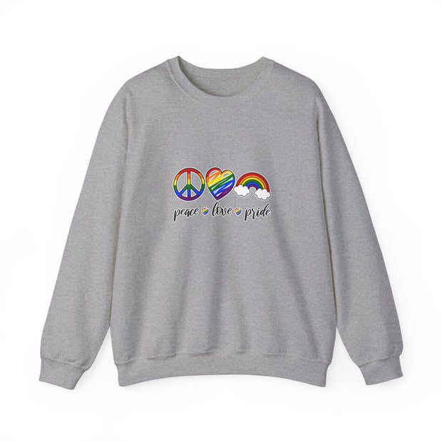 Peace Love Pride Unisex Heavy Blend™ Crewneck Sweatshirt