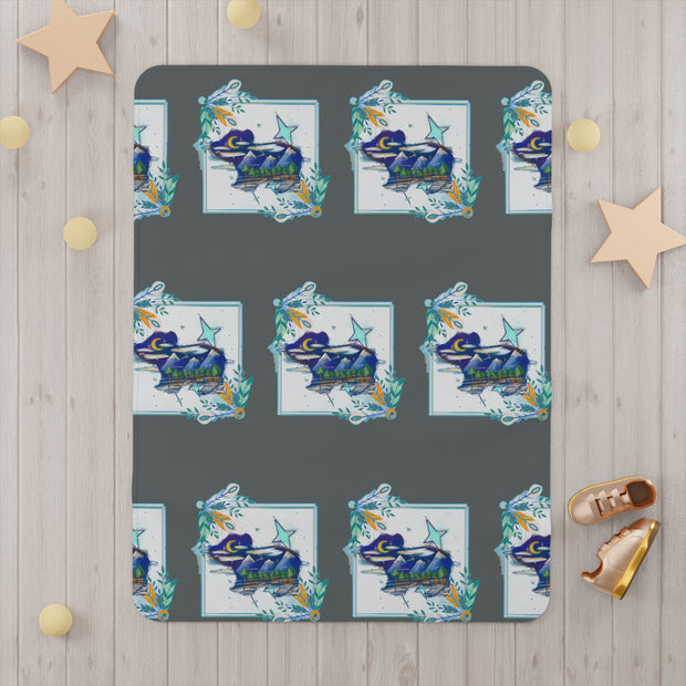 Nighttime bear Toddler Blanket