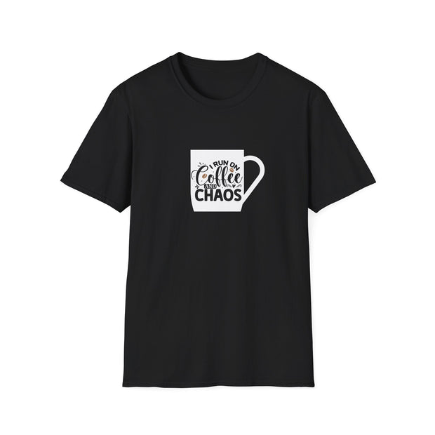I Run on Coffee and Chaos Unisex Softstyle T-Shirt