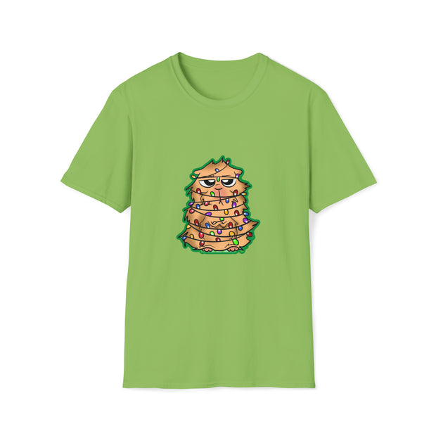 Christmas cat Unisex Softstyle T-Shirt