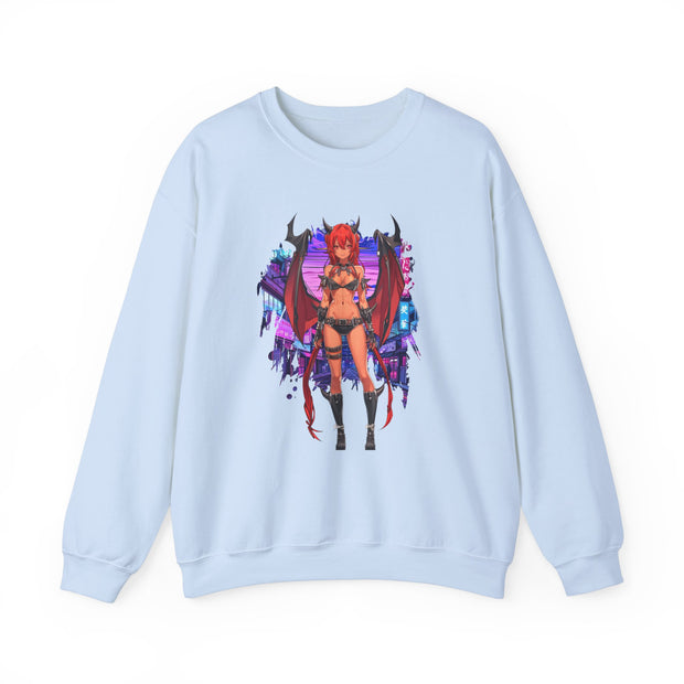 Anime Female Demon Unisex Heavy Blend™ Crewneck Sweatshirt