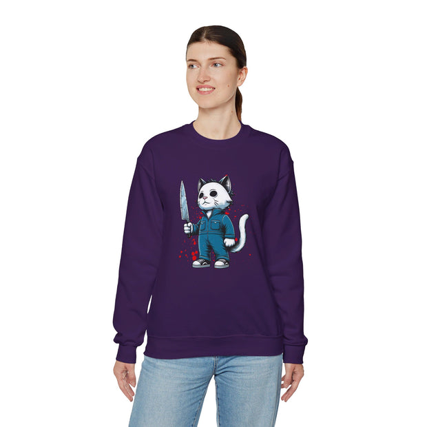 Horror Movie Cats Unisex Heavy Blend™ Crewneck Sweatshirt