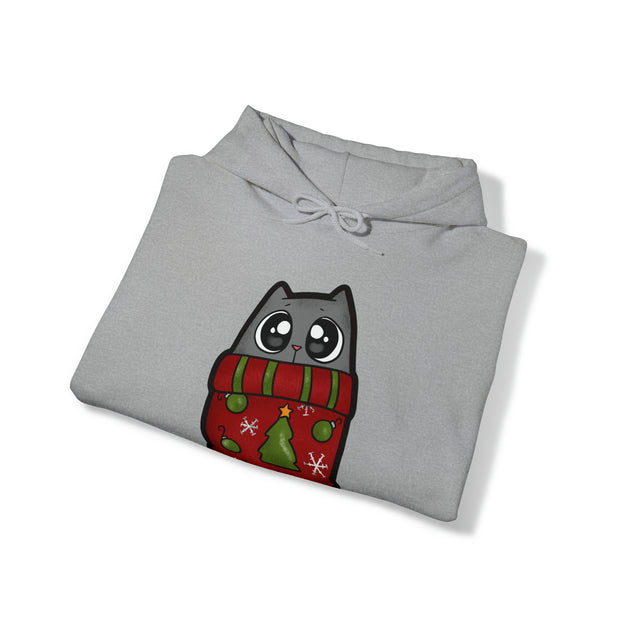 Christmas Cat Unisex Heavy Blend™ Hooded Sweatshirt