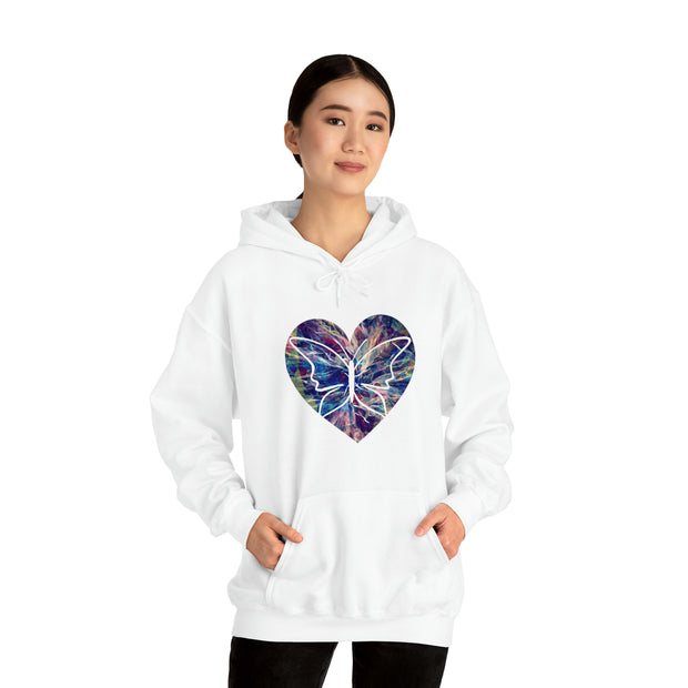 Heart Butterfly Unisex Heavy Blend™ Hooded Sweatshirt