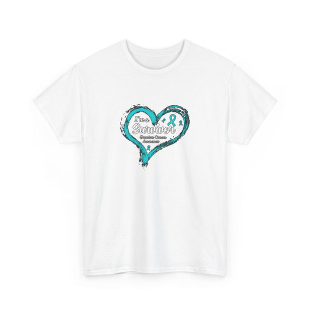 Ovarian Cancer Survivor Unisex Heavy Cotton Tee