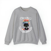 Books, Cat & Coffee Unisex Heavy Blend™ Crewneck Sweatshirt