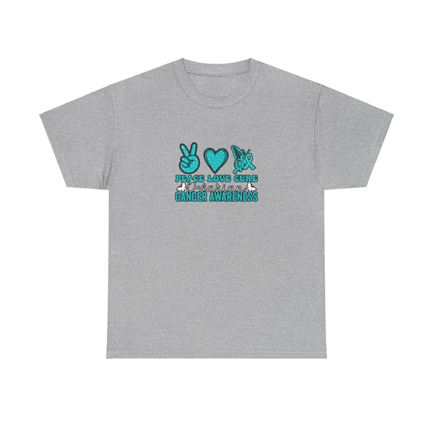 Peace Love Cure Unisex Heavy Cotton Tee