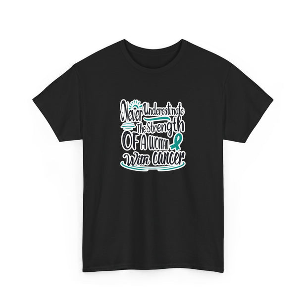 Ovarian Cancer Unisex Heavy Cotton Tee
