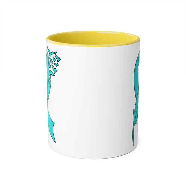 Ovarian Cancer Ribbon Accent Mugs, 11oz