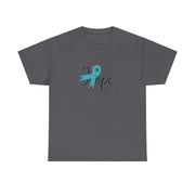 Ovarian Cancer Hope Unisex Heavy Cotton Tee