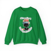 Books, Cat & Coffee Unisex Heavy Blend™ Crewneck Sweatshirt