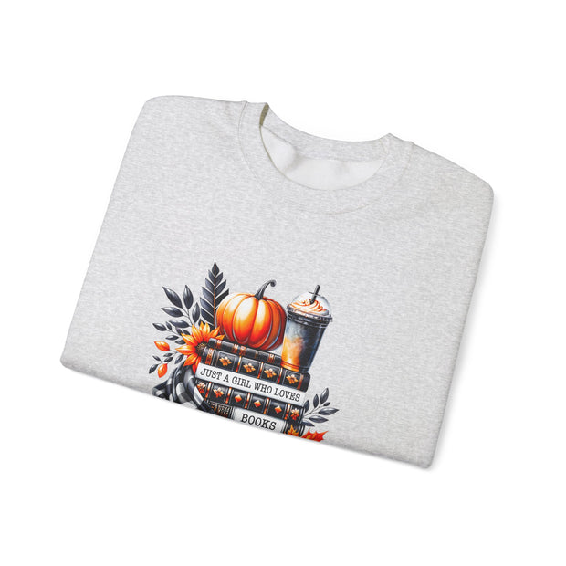Just a Girl Who Loves Books Unisex Heavy Blend™ Crewneck Sweatshirt