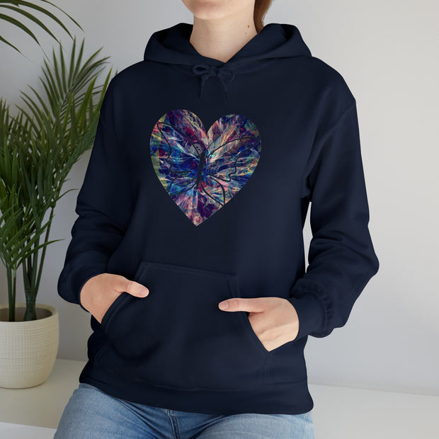 Heart Butterfly Unisex Heavy Blend™ Hooded Sweatshirt