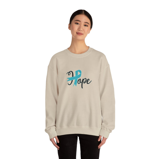 Ovarian Cancer Hope Unisex Heavy Blend™ Crewneck Sweatshirt