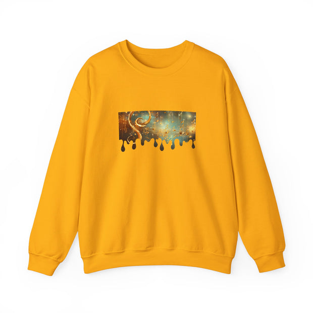 Golden Musical Notes Unisex Heavy Blend™ Crewneck Sweatshirt