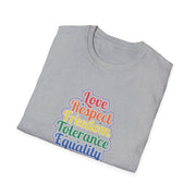 Love Respect Freedom Unisex Softstyle T-Shirt