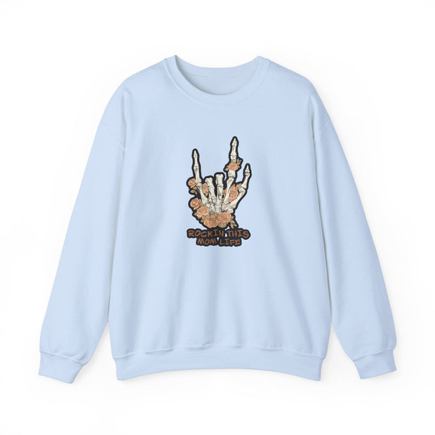 Rockin this Mom Life Unisex Heavy Blend™ Crewneck Sweatshirt