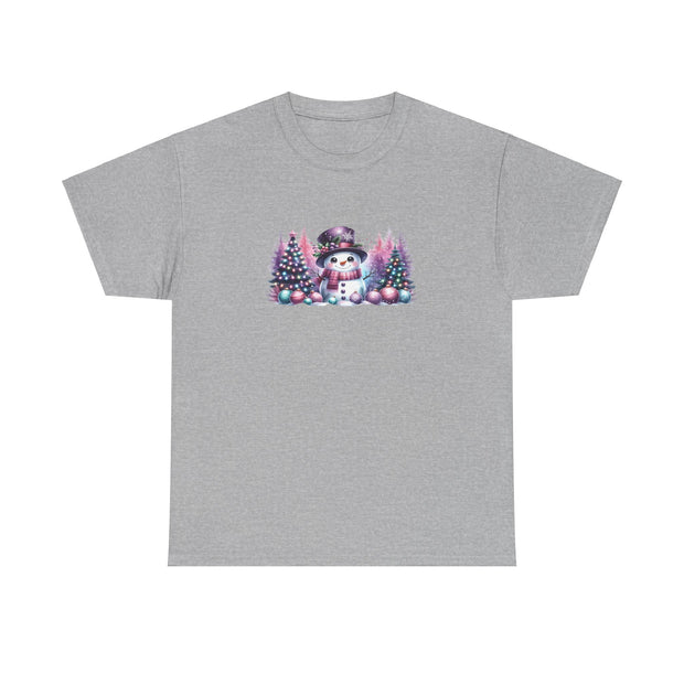 Pastel Snowman Unisex Heavy Cotton Tee