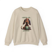 Funny Coffee Dog Unisex Heavy Blend™ Crewneck Sweatshirt